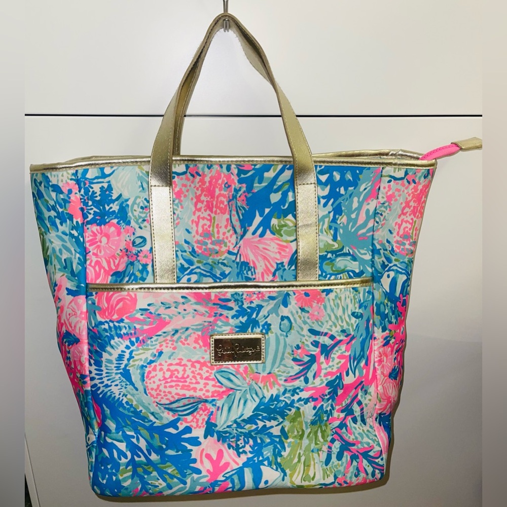 Lilly Pulitzer Fished My Wish convertible backpack Tote Bag